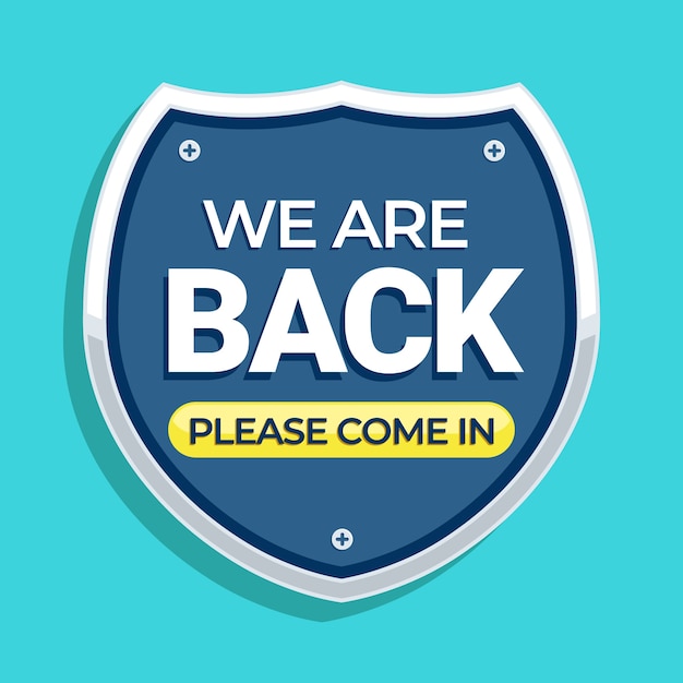 Flat design we are back illustration