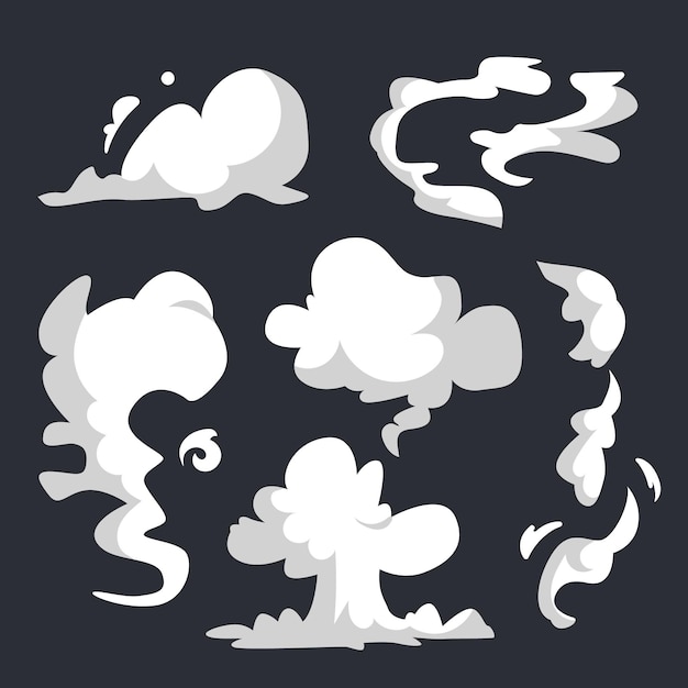 Flat design weather effect collection