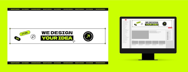 Free vector flat design web designer youtube channel art