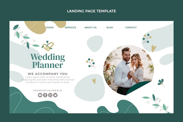 평면 디자인 웨딩 플래너 방문 페이지