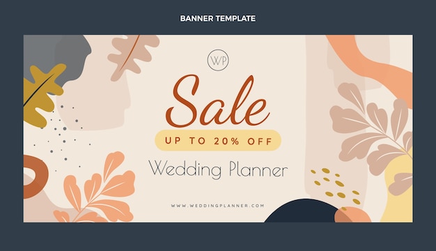 Free vector flat design wedding planner sale