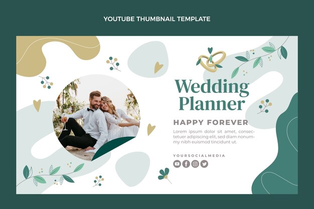 Flat design wedding planner youtube thumbnail