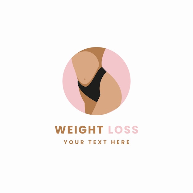 Free vector flat design weight loss logo template