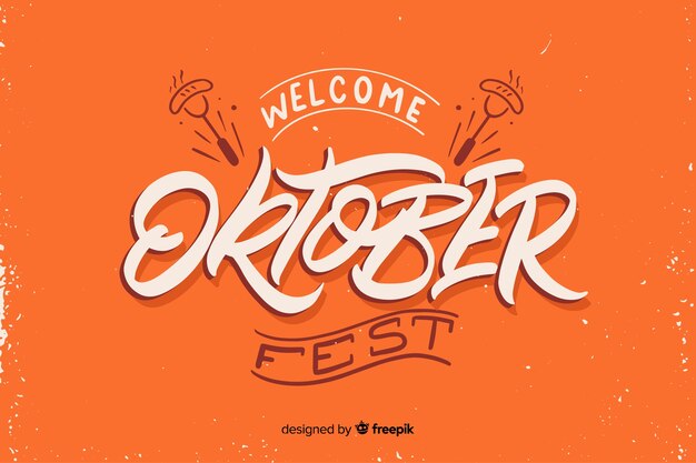 Flat design welcome oktoberfest