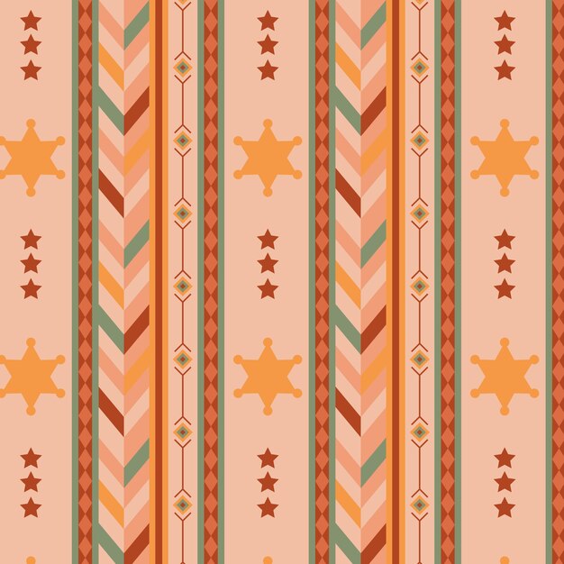 Flat design western pattern