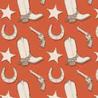 Free vector flat design western pattern