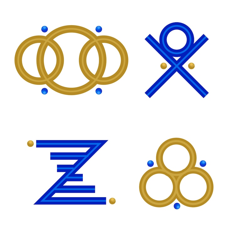 Free Vector flat design wiccan symbol set