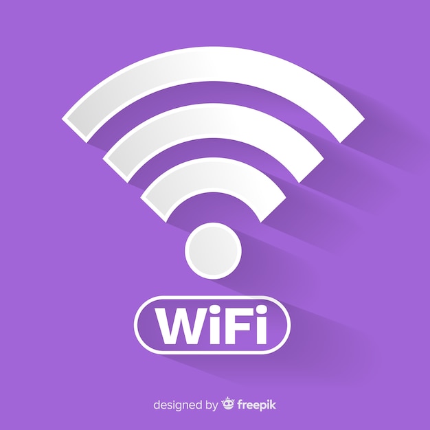 Flat design wifi network concept