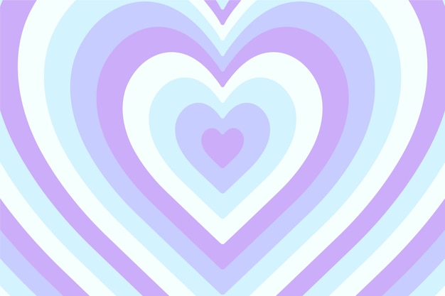 Бесплатное векторное изображение Плоский дизайн полевого сердца фон