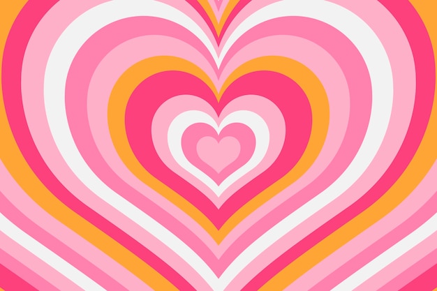 Бесплатное векторное изображение Плоский дизайн полевого сердца фон