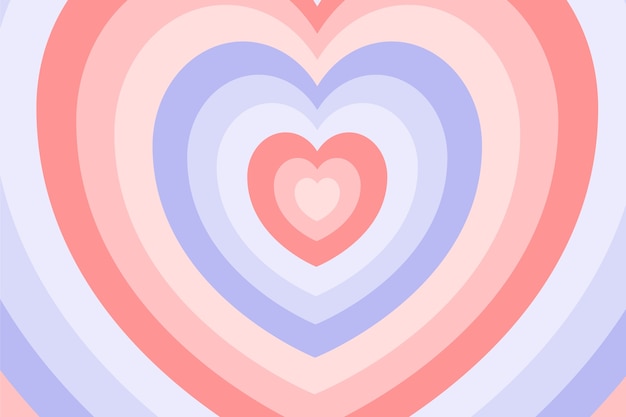 Flat design wildflower heart background