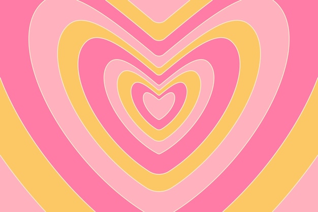 Flat design wildflower heart wallpaper