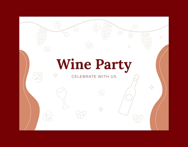 Flat design wine party photocall