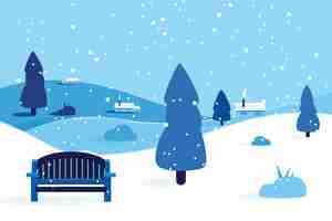 Free vector flat design winter background