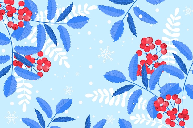 Free vector flat design winter background