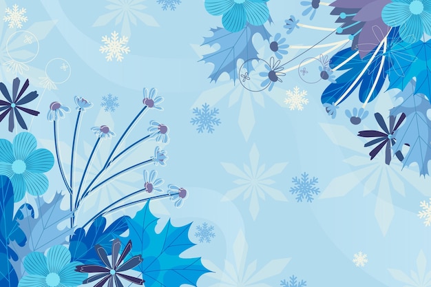 Flat design winter background