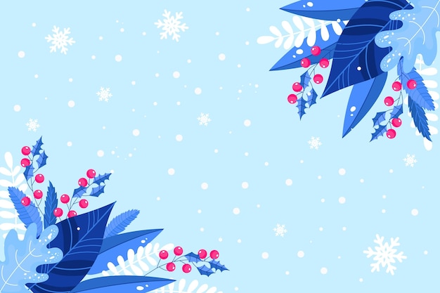 flat design winter background