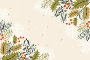 Free vector flat design winter background