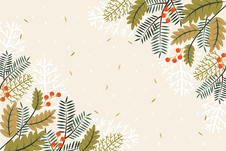 Free Vector flat design winter background