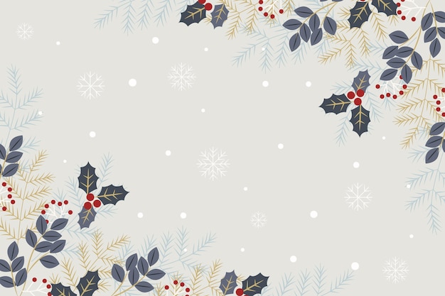 Free vector flat design winter background