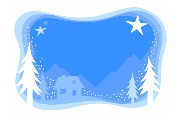 Free vector flat design winter wallpaper