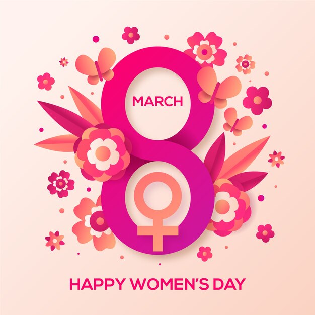 Flat design womens day concept