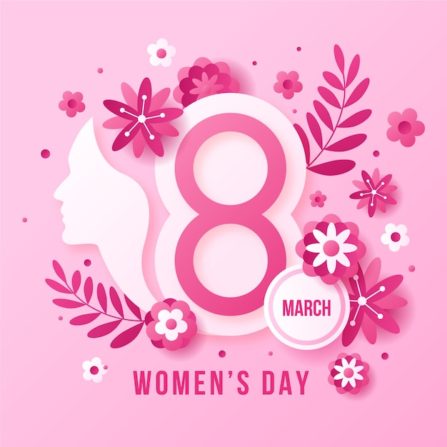 Flat design womens day concept