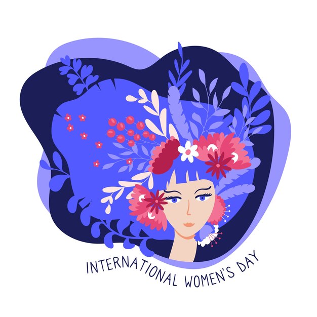 Flat design womens day concept