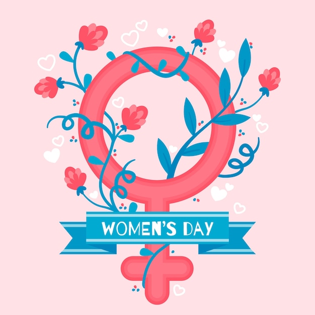 Free vector flat design womens day event concept
