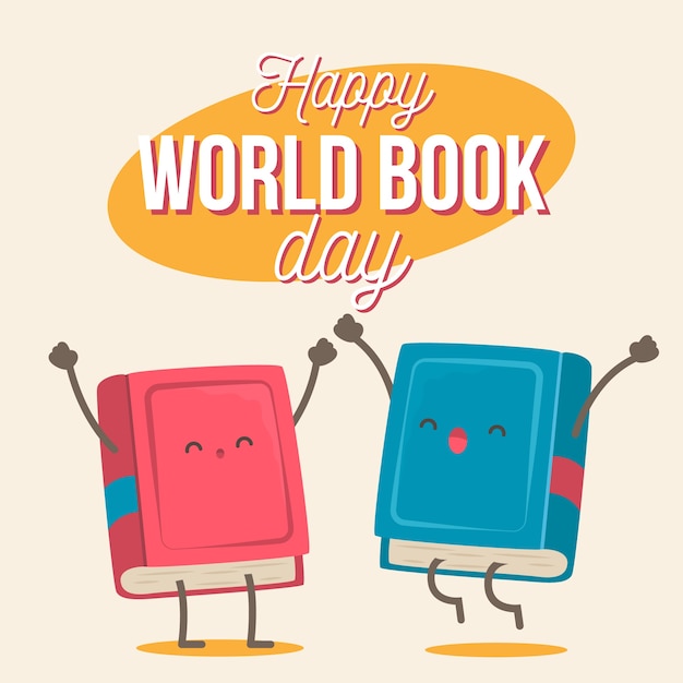 Free vector flat design world book day celebration