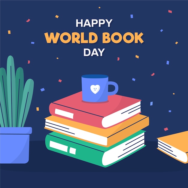 Free vector flat design world book day concept