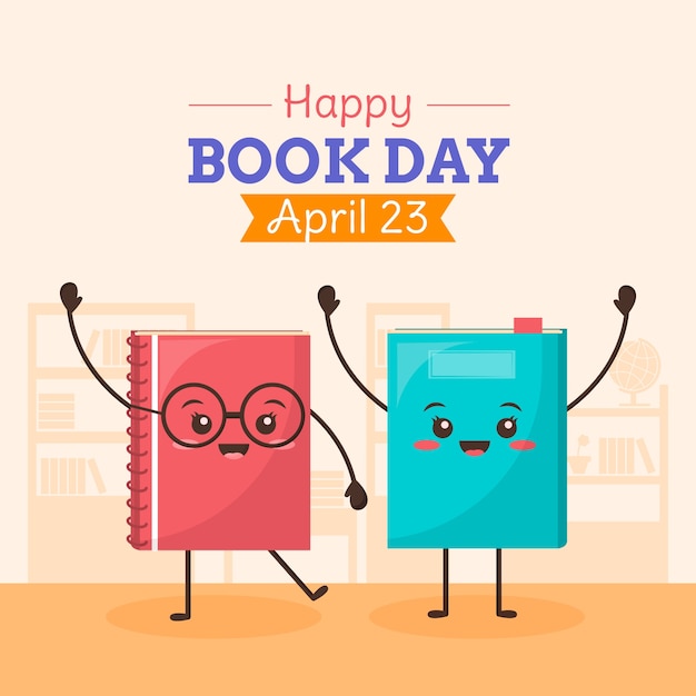 Free vector flat design world book day concept