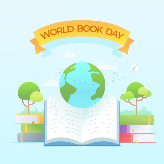 Free vector flat design world book day event