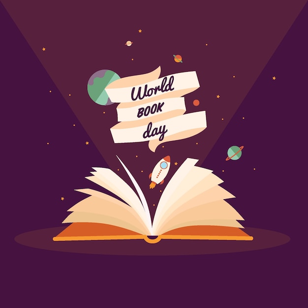 Free vector flat design world book day event