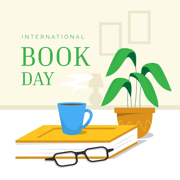 Free vector flat design world book day theme