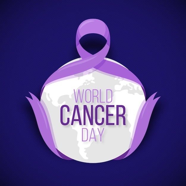 Free vector flat design world cancer day ribbon