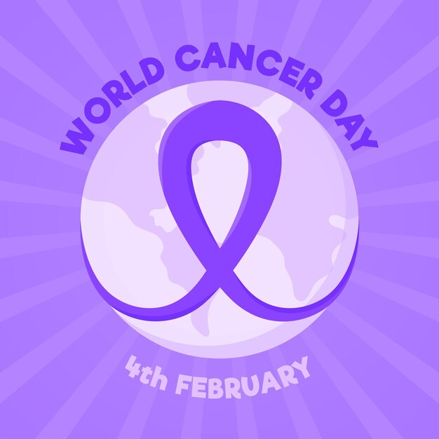 Free Vector flat design world cancer day