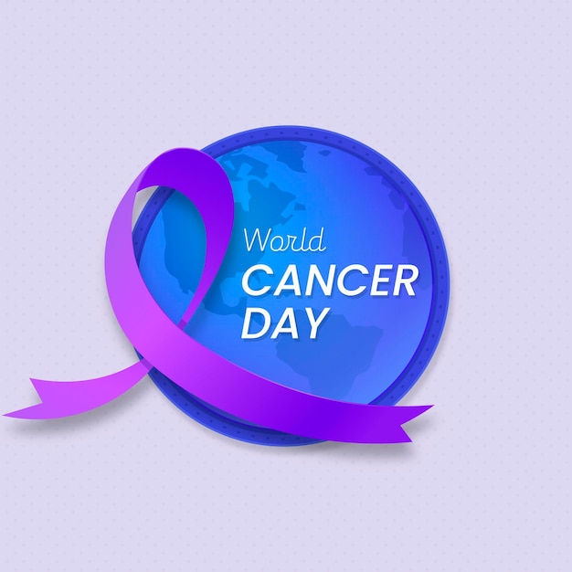 Free vector flat design world cancer day