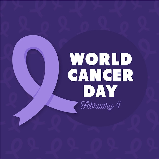 Free vector flat design world cancer day