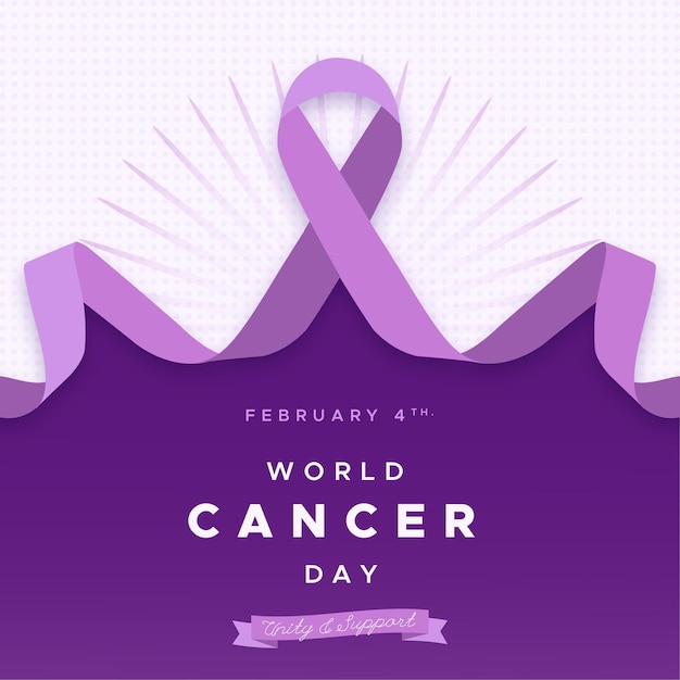 Free vector flat design world cancer day