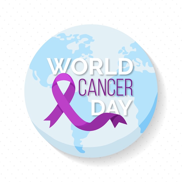 Free vector flat design world cancer day