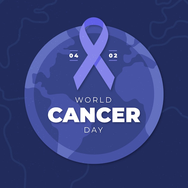 Flat design world cancer day