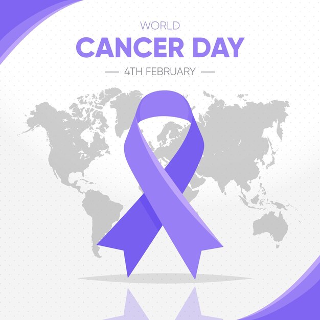 Flat design world cancer day