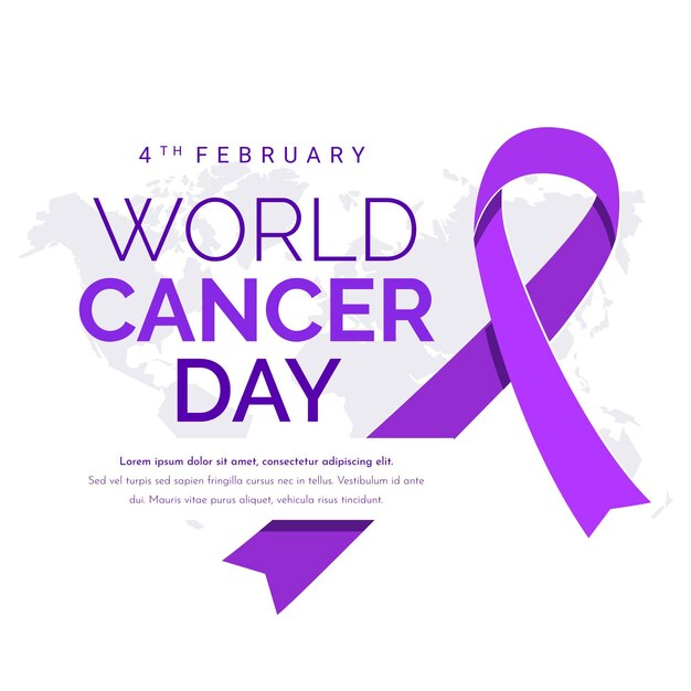 Flat design world cancer day