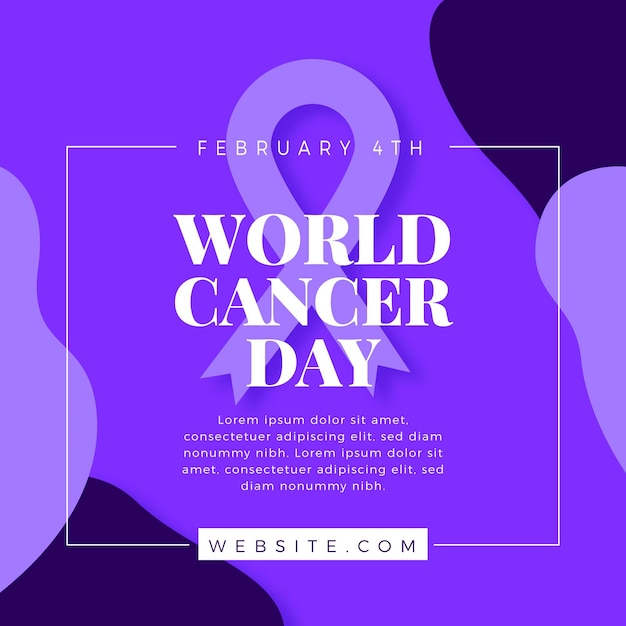 Giornata mondiale del cancro design piatto