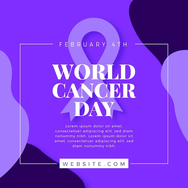 Free vector flat design world cancer day