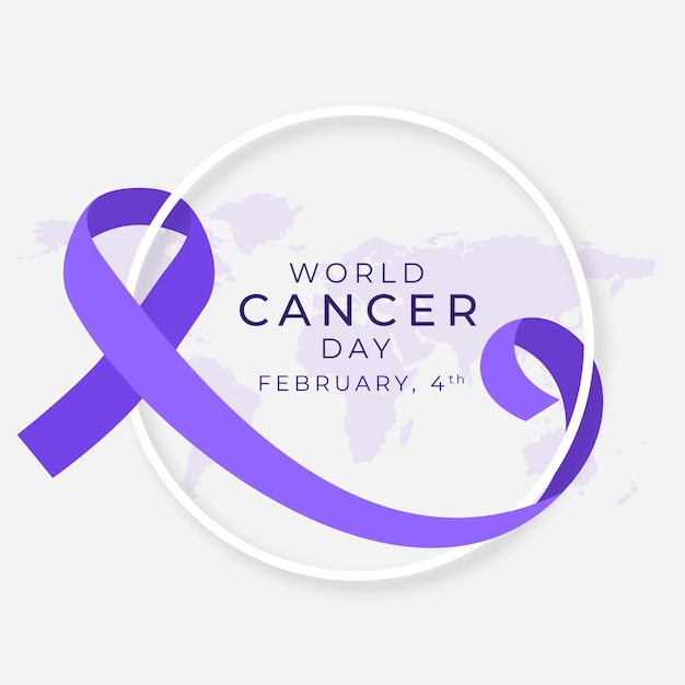 Free vector flat design world cancer day