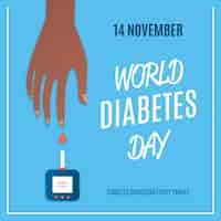 Free vector flat design world diabetes day