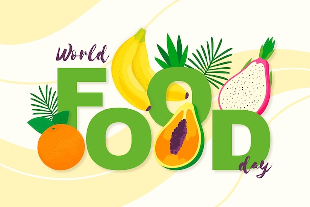 Free vector flat design world food day event