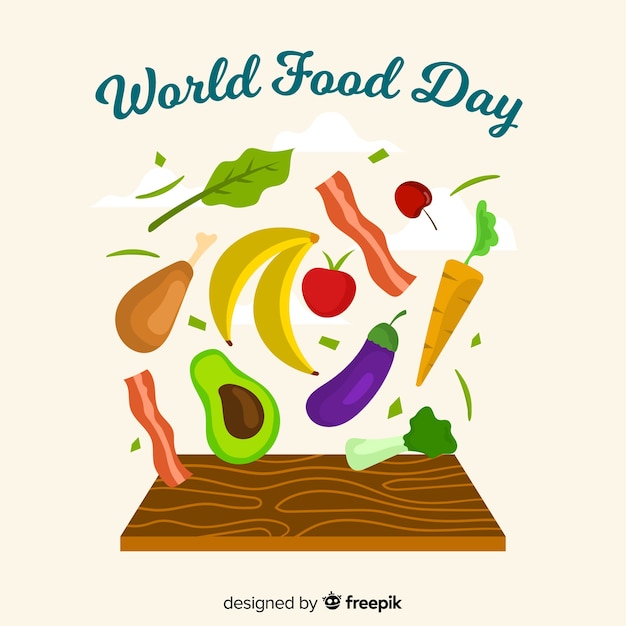 Free vector flat design world food day